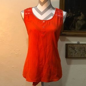 Mine blouse tank with lace shoulder detail NWOT